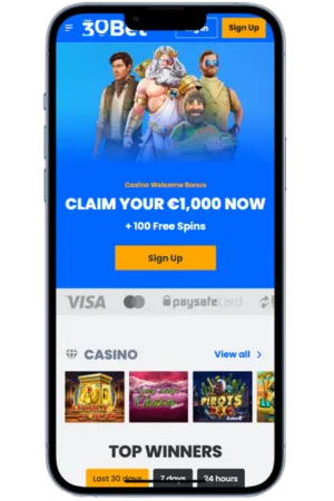 30Bet website Safari iOS download